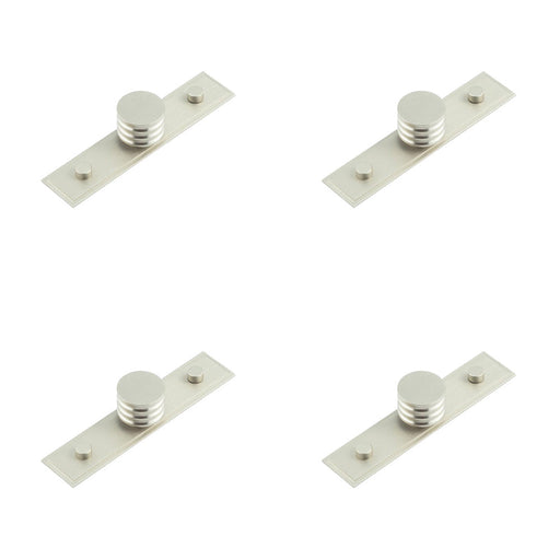 PACK Elegant 30mm Stepped Satin Nickel Cupboard Knob Versatile Solid Brass Hardware Kitchen Cabinet Knob