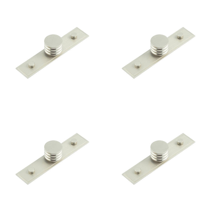 PACK Elegant 30mm Stepped Satin Nickel Cupboard Knob Versatile Solid Brass Hardware Kitchen Cabinet Knob