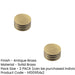 PACK 40mm Antique Brass Cupboard Knob with Grooved Detailing Kitchen Cabinet Knob (1)-1