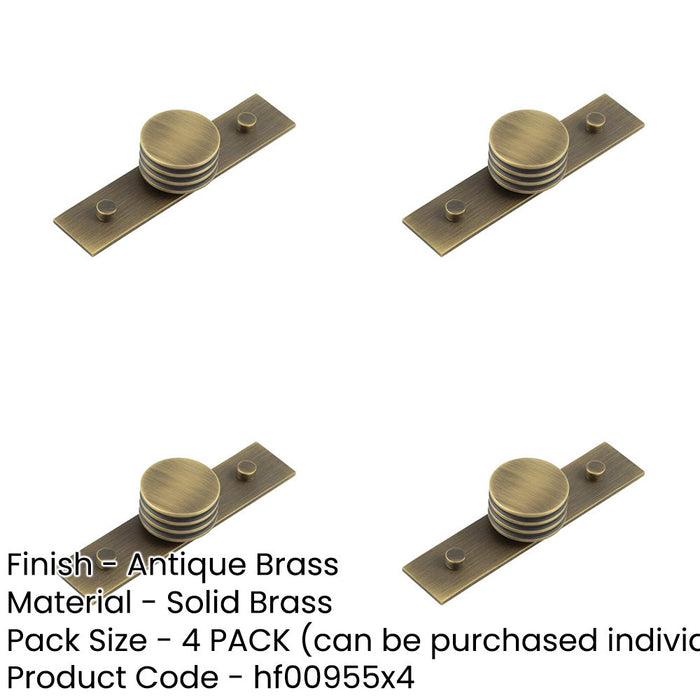 PACK Elegant 40mm Antique Brass Cupboard Knob Stylish Interiors Kitchen Cabinet Knob (1)-1