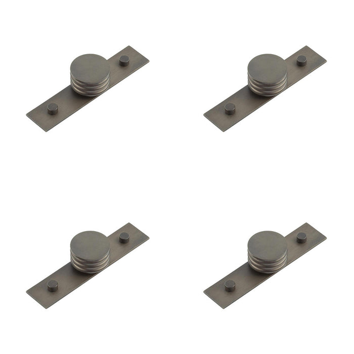 PACK Elegant 40mm Plain Dark Bronze Cupboard Knob Stylish Interiors Kitchen Cabinet Knob