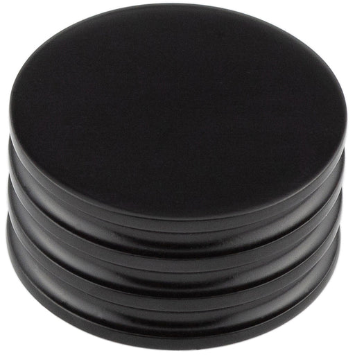 Elegant 40mm Black Grooved Cupboard Knob Room Kitchen Cabinet Knob