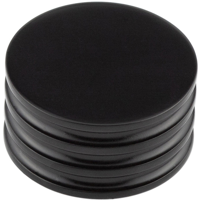 Elegant 40mm Black Grooved Cupboard Knob Room Kitchen Cabinet Knob