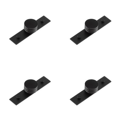 PACK Elegant 40mm Matt Black Cupboard Knob Stylish Interiors Kitchen Cabinet Knob