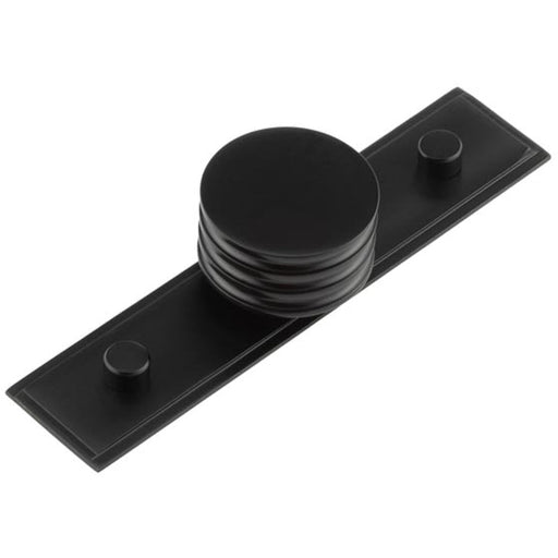 Elegant 40mm Stepped Matt Black Cupboard Knob Stylish Interiors Kitchen Cabinet Knob