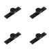 PACK Elegant 40mm Stepped Matt Black Cupboard Knob Stylish Interiors Kitchen Cabinet Knob