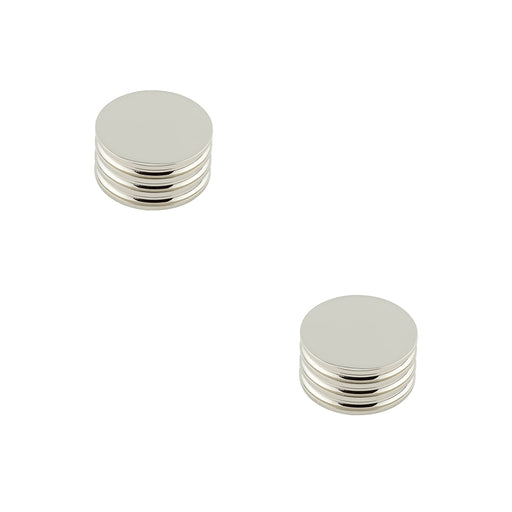 PACK Elegant 40mm Polished Nickel Cupboard Knob Stylish Interiors Kitchen Cabinet Knob (4)