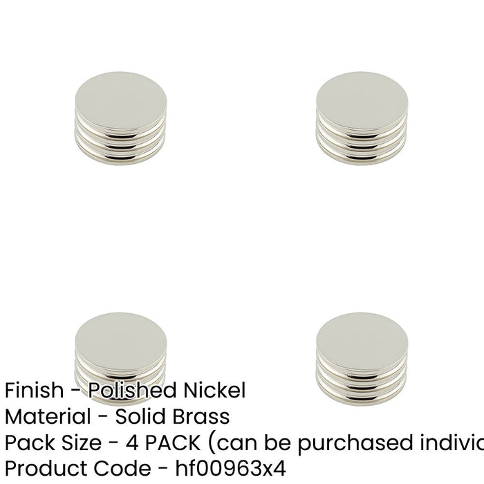 PACK Elegant 40mm Polished Nickel Cupboard Knob Stylish Interiors Kitchen Cabinet Knob (1)-1