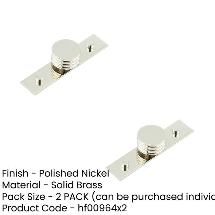 PACK Elegant 40mm Polished Nickel Cupboard Knob Stylish Interiors Kitchen Cabinet Knob (5)-1