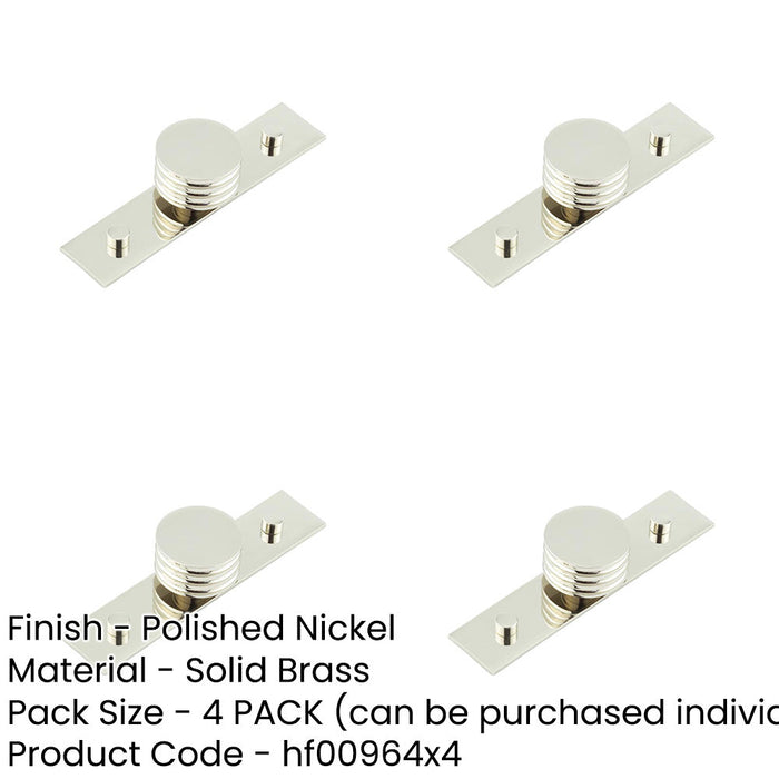 PACK Elegant 40mm Polished Nickel Cupboard Knob Stylish Interiors Kitchen Cabinet Knob (2)-1