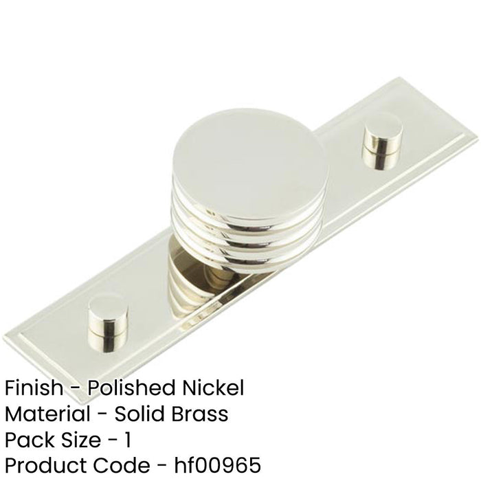 Elegant 40mm Stepped Polished Nickel Cupboard Knob Stylish Interiors Kitchen Cabinet Knob-1