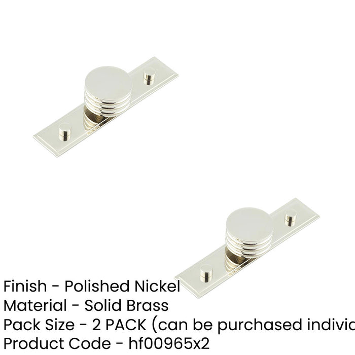PACK Elegant 40mm Stepped Polished Nickel Cupboard Knob Stylish Interiors Kitchen Cabinet Knob (1)-1