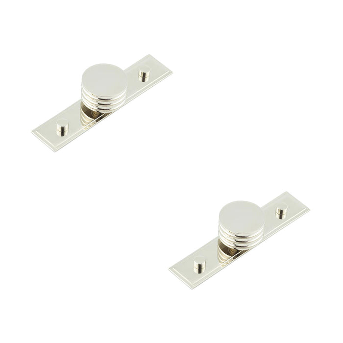 PACK Elegant 40mm Stepped Polished Nickel Cupboard Knob Stylish Interiors Kitchen Cabinet Knob (1)