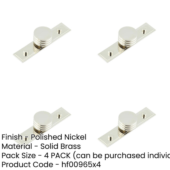 PACK Elegant 40mm Stepped Polished Nickel Cupboard Knob Stylish Interiors Kitchen Cabinet Knob-1