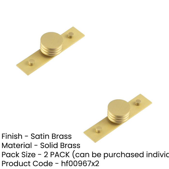 PACK Stylish 40mm Satin Brass Cupboard Knob Elegant Interiors Kitchen Cabinet Knob (1)-1