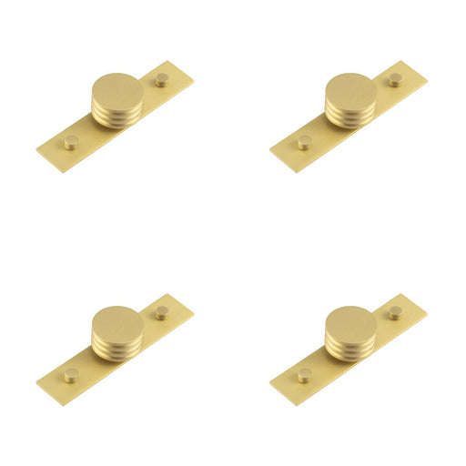 PACK Stylish 40mm Satin Brass Cupboard Knob Elegant Interiors Kitchen Cabinet Knob