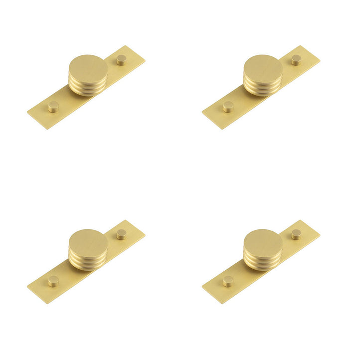 PACK Stylish 40mm Satin Brass Cupboard Knob Elegant Interiors Kitchen Cabinet Knob