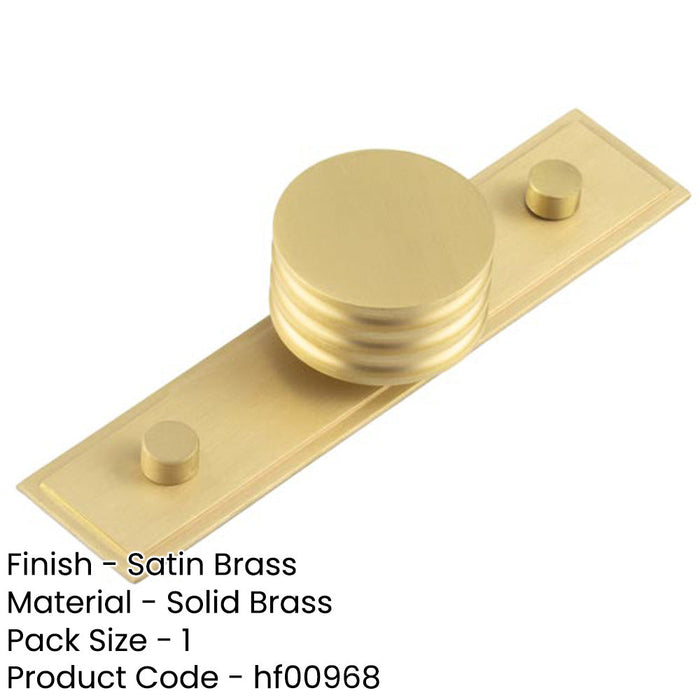 Elegant 40mm Stepped Satin Brass Cupboard Knob Home Decor Kitchen Cabinet Knob-1