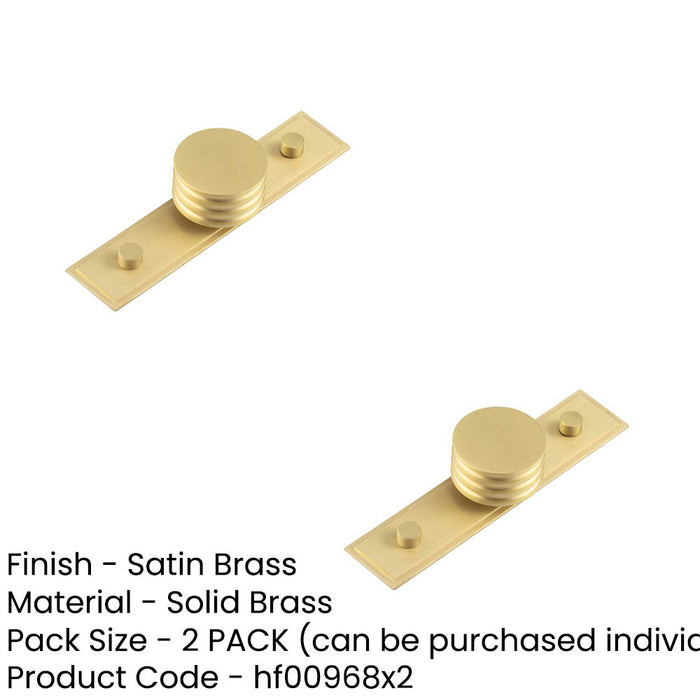 PACK Elegant 40mm Stepped Satin Brass Cupboard Knob Home Decor Kitchen Cabinet Knob (1)-1