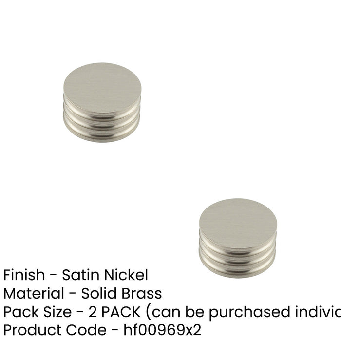 PACK Elegant Solid Brass Cupboard Knob Satin Nickel Finish 40mm Size Kitchen Cabinet Knob (1)-1