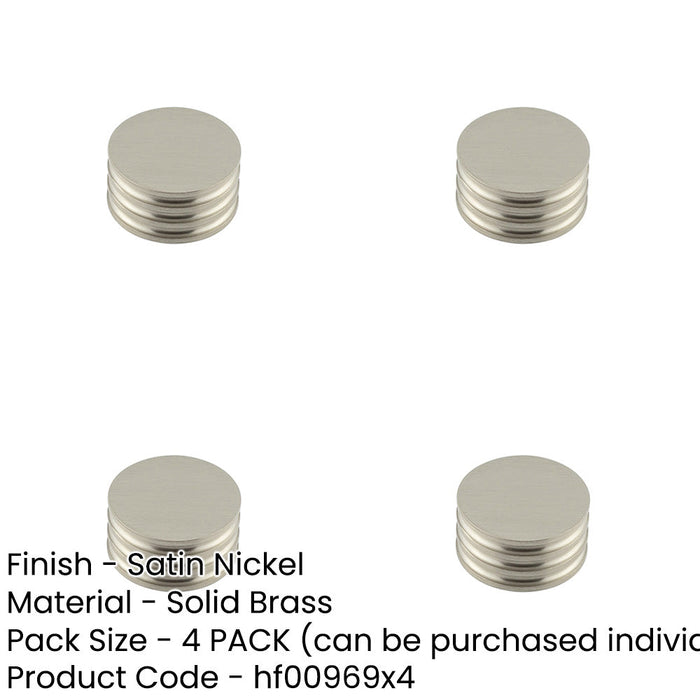 PACK Elegant Solid Brass Cupboard Knob Satin Nickel Finish 40mm Size Kitchen Cabinet Knob-1