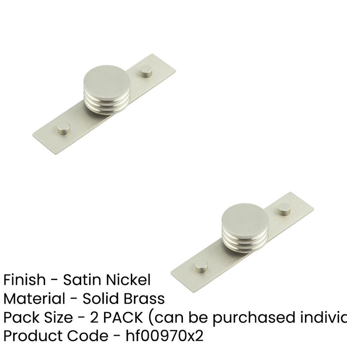 PACK Elegant Satin Nickel Cupboard Knob 40mm Stylish Home Interiors Kitchen Cabinet Knob (1)-1