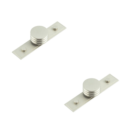 PACK Elegant 40mm Satin Nickel Cupboard Knob Stylish Interiors Kitchen Cabinet Knob (3)