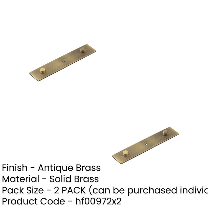 PACK Elegant Antique Brass Backplate Cupboard Knob 140x30mm Kitchen Cabinet Knob (2)-1