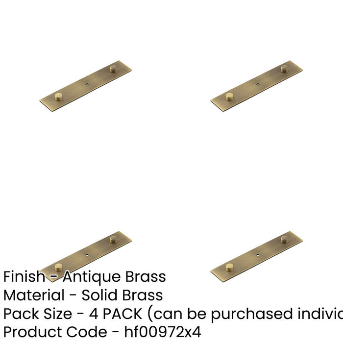 PACK Elegant Antique Brass Backplate Cupboard Knob 140x30mm Kitchen Cabinet Knob-1