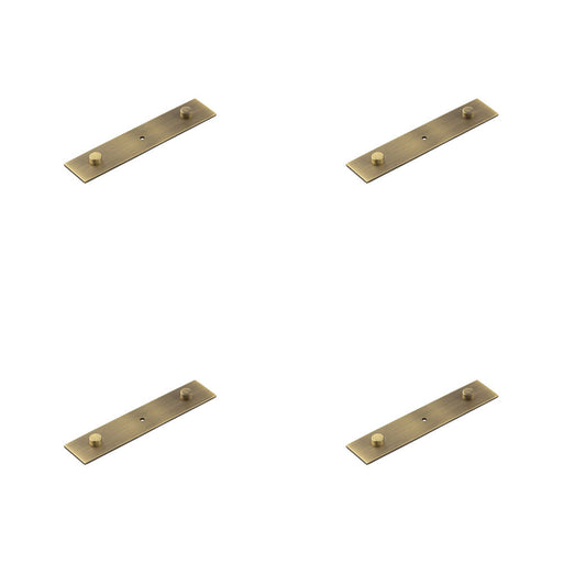 PACK Elegant Antique Brass Backplate Cupboard Knob 140x30mm Kitchen Cabinet Knob