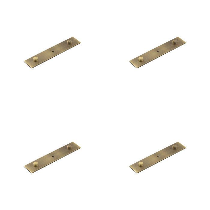 PACK Elegant Antique Brass Backplate Cupboard Knob 140x30mm Kitchen Cabinet Knob