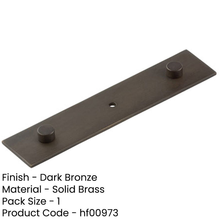 Elegant Dark Bronze Backplate Cupboard Knob 140x30mm Kitchen Cabinet Knob-1