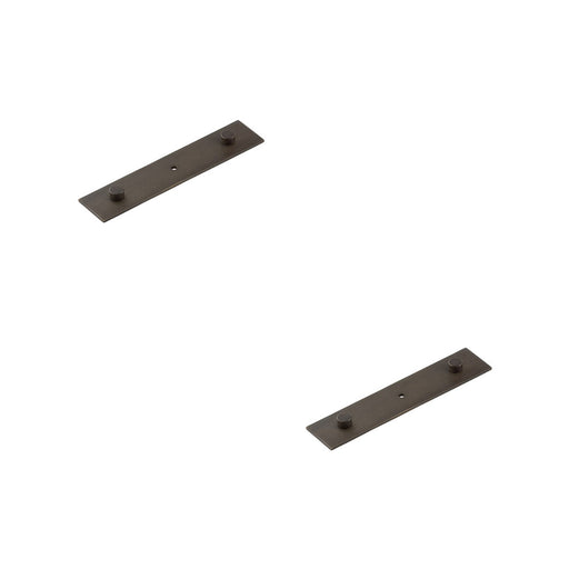 PACK Elegant Dark Bronze Backplate Cupboard Knob 140x30mm Kitchen Cabinet Knob (2)