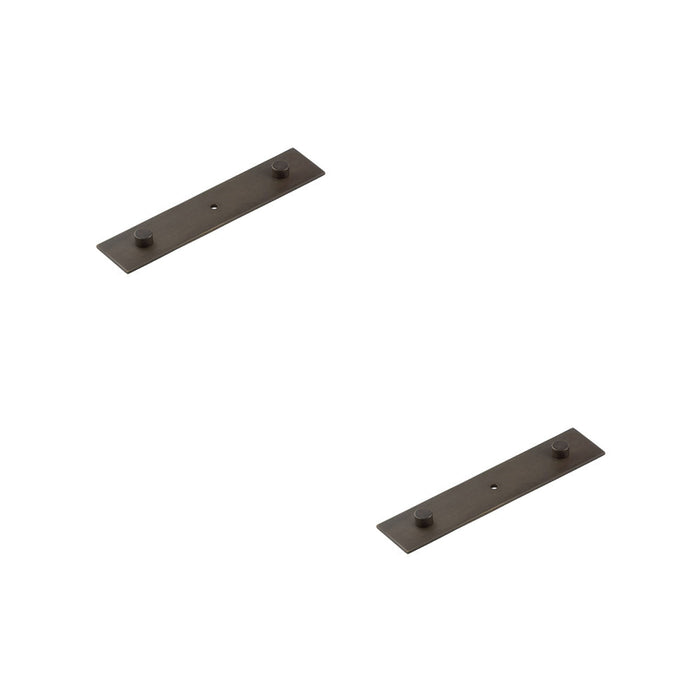 PACK Elegant Dark Bronze Backplate Cupboard Knob 140x30mm Kitchen Cabinet Knob (2)