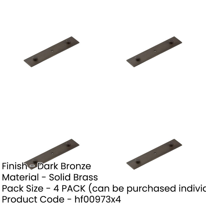 PACK Elegant Dark Bronze Backplate Cupboard Knob 140x30mm Kitchen Cabinet Knob-1