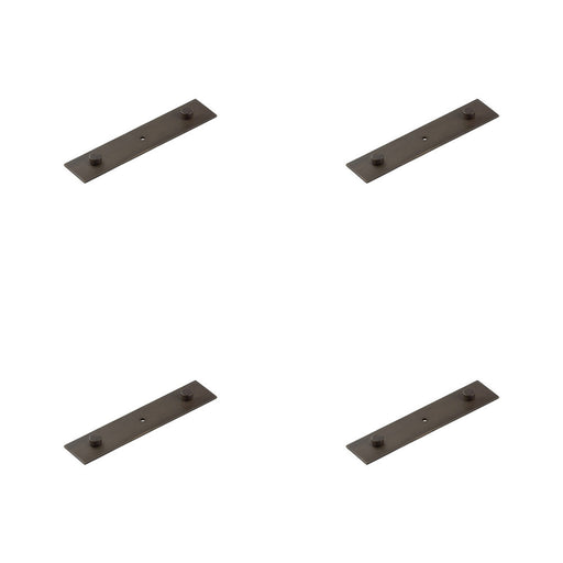 PACK Elegant Dark Bronze Backplate Cupboard Knob 140x30mm Kitchen Cabinet Knob