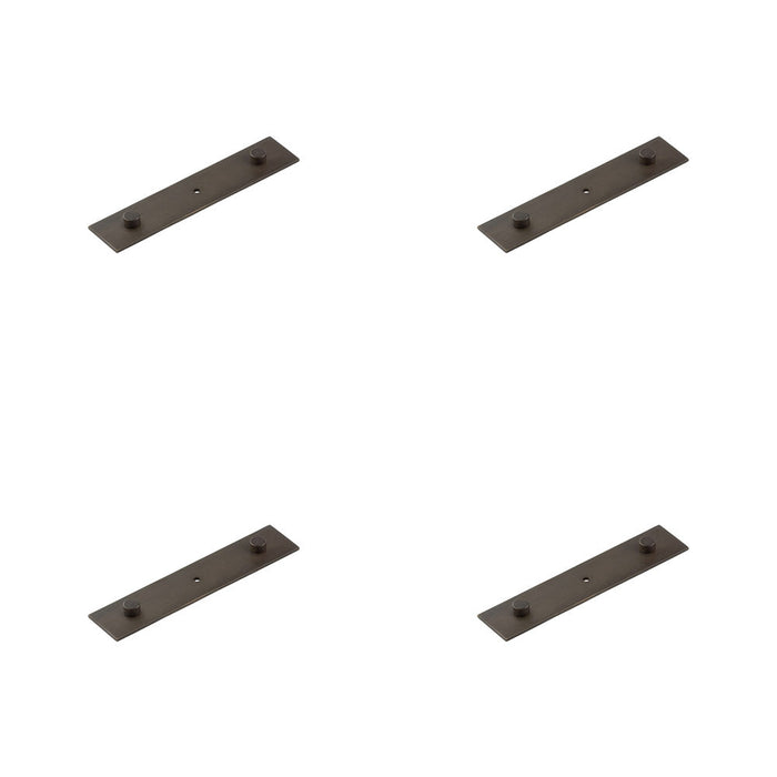 PACK Elegant Dark Bronze Backplate Cupboard Knob 140x30mm Kitchen Cabinet Knob