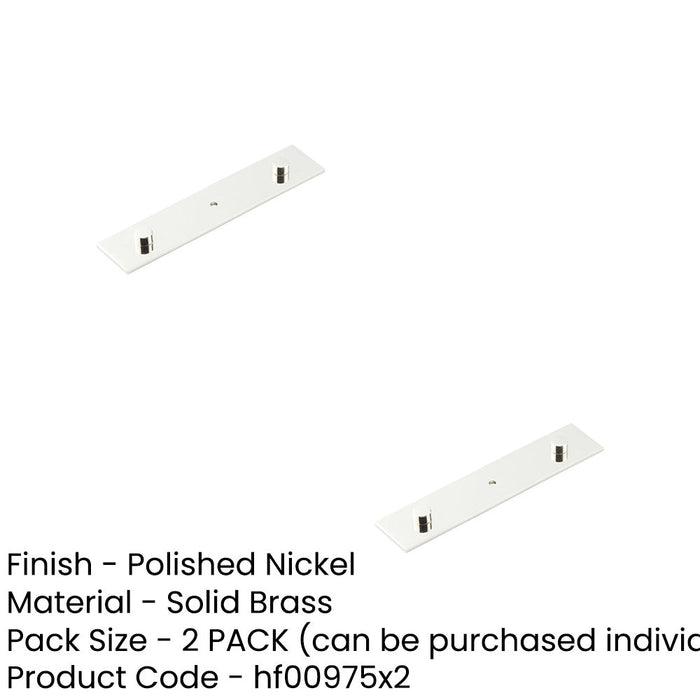 PACK Elegant Polished Nickel Backplate Cupboard Knob 140x30mm Kitchen Cabinet Knob (2)-1