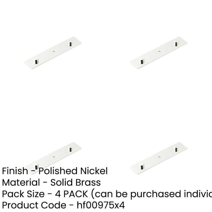 PACK Elegant Polished Nickel Backplate Cupboard Knob 140x30mm Kitchen Cabinet Knob-1