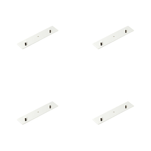 PACK Elegant Polished Nickel Backplate Cupboard Knob 140x30mm Kitchen Cabinet Knob