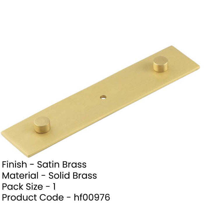 Elegant Satin Brass Backplate Cupboard Knob 140x30mm Finishes Available Kitchen Cabinet Knob-1
