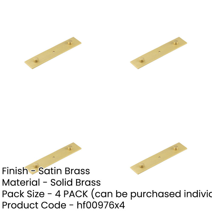 PACK Elegant Satin Brass Backplate Cupboard Knob 140x30mm Finishes Available Kitchen Cabinet Knob-1