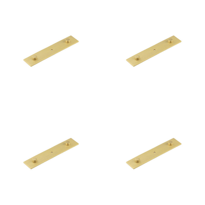 PACK Elegant Satin Brass Backplate Cupboard Knob 140x30mm Finishes Available Kitchen Cabinet Knob