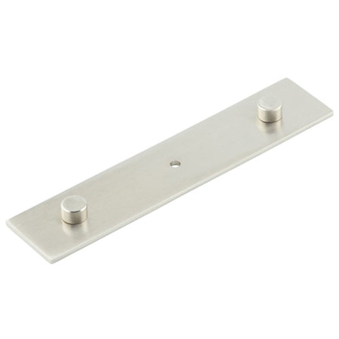Elegant Satin Nickel Backplate Cupboard Knob 140x30mm Kitchen Cabinet Knob