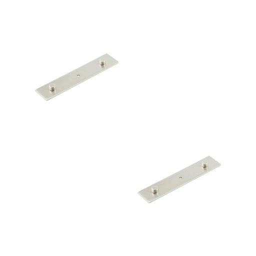 PACK Elegant Satin Nickel Backplate Cupboard Knob 140x30mm Kitchen Cabinet Knob (2)