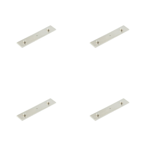 PACK Elegant Satin Nickel Backplate Cupboard Knob 140x30mm Kitchen Cabinet Knob