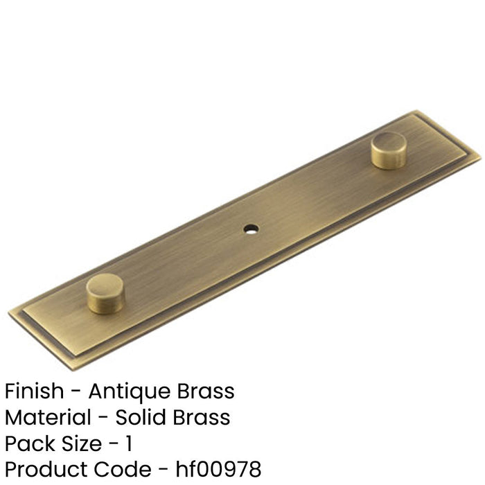 Elegant Antique Brass Backplate Cupboard Knob 140x30mm Kitchen Cabinet Knob (1)-1