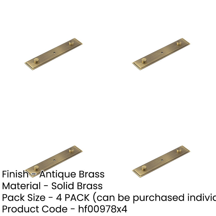 PACK Elegant Antique Brass Backplate Cupboard Knob 140x30mm Kitchen Cabinet Knob (1)-1