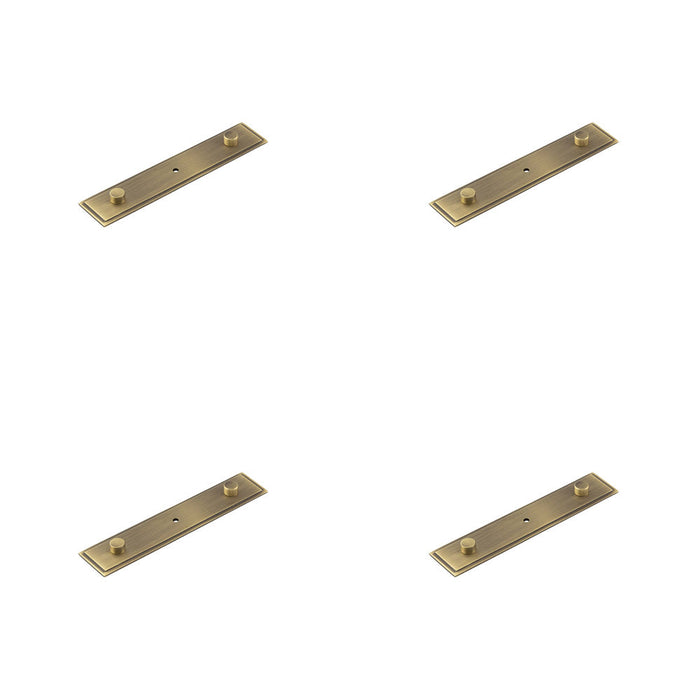 PACK Elegant Antique Brass Backplate Cupboard Knob 140x30mm Kitchen Cabinet Knob (1)