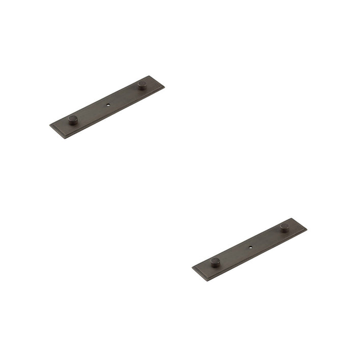 PACK Elegant Dark Bronze Backplate Cupboard Knob 140x30mm Kitchen Cabinet Knob (3)